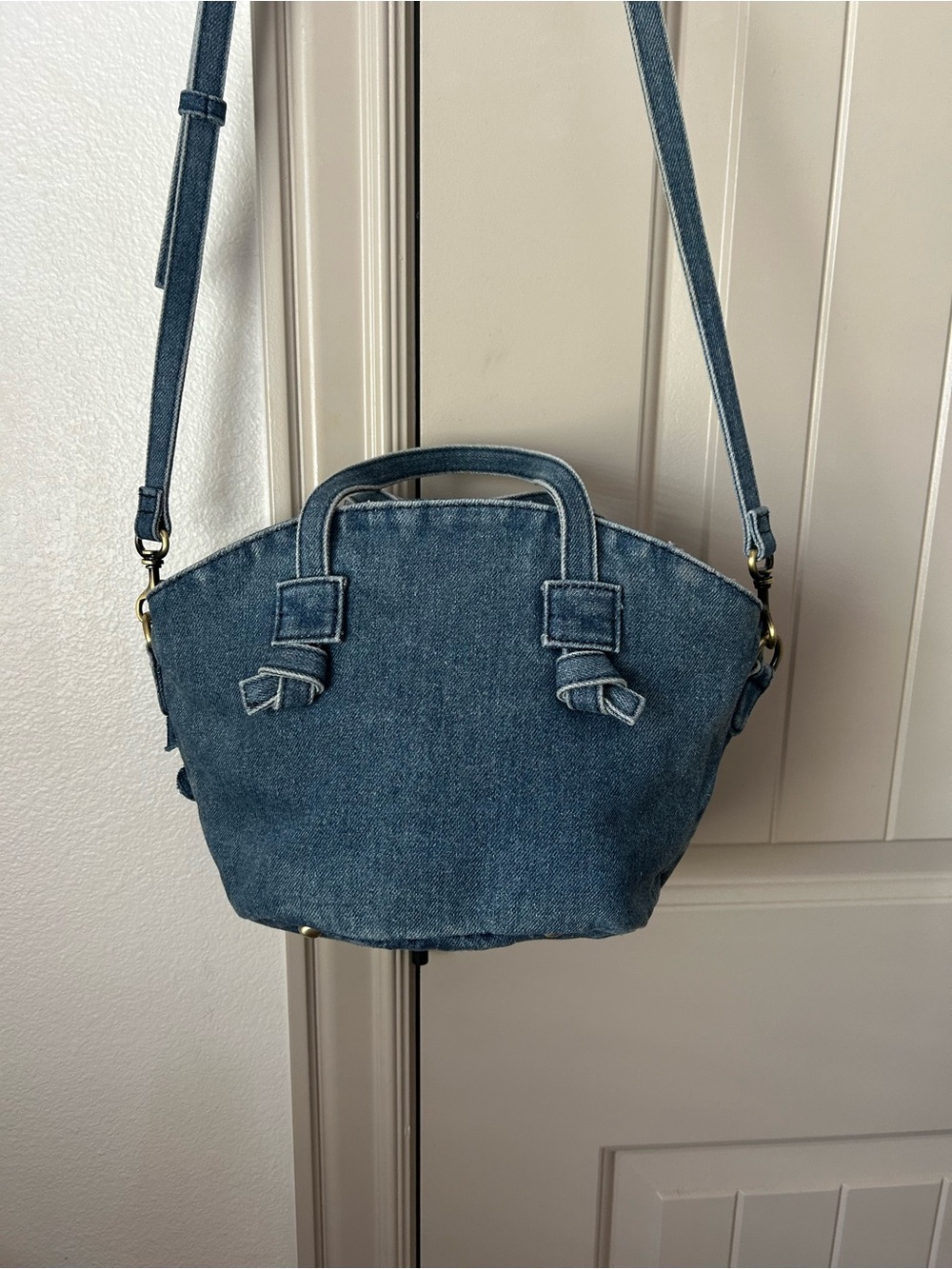 Patricia Nash corallina small tote crossbody bag folora denim - Picture 4 of 9